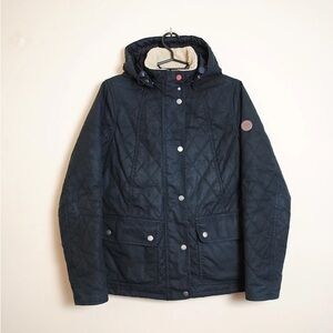 Barbour | Bartlett Quilted Wax Jacket in Navy US 4